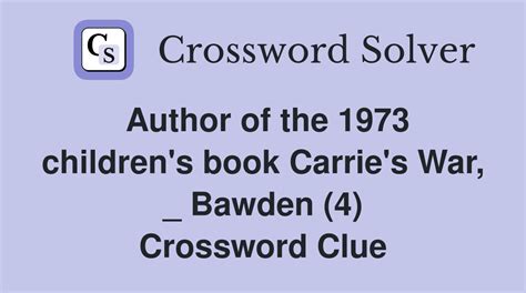 carrie author crossword clue